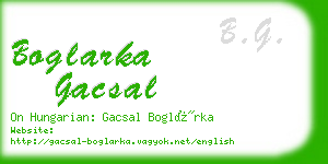 boglarka gacsal business card